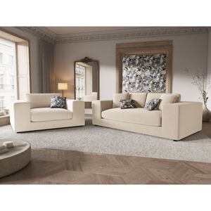 Micadoni Home Sofa Light Beige 72cm H X 220cm W X 122cm D Image