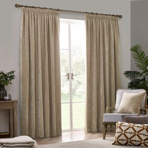 Yard Heavy Chenille Room Darkening Pencil Pleat Curtains Natural 229 W x 229 D cm Image
