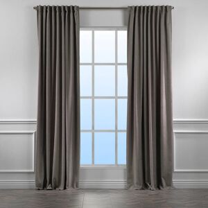 Lilijan Home & Curtain Extra Long & Extra Wide Decorative Curtain Single Panel Stone 140cm Width x 225cm Drop Image