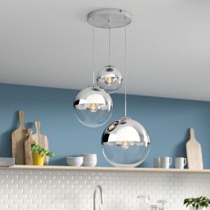 Zipcode Design Saundra 3 - Light Matt Brushed Nickel Cluster Pendant Matt Brushed Nickel 5cm H X 51cm W X 51cm D Image