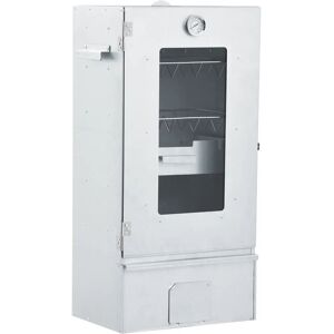 Dakota Fields Vertical Wood Burning Smoker & Grill White 83cm H X 44.5cm W X 29cm D Image