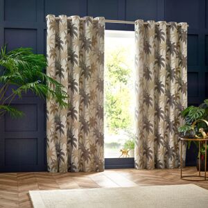 17 Stories Akara Polyester Room Darkening Eyelet Curtain Pair Beige 117 W x 137 D cm Image