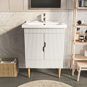 Isabelline Sahra 60 Cm Bathroom Vanity Antracite White 60cm Image