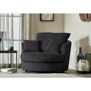 Zipcode Design Moana Swivel Tub Chair Black 70cm H X 115cm W X 105cm D Image