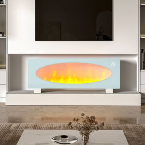 Belfry Heating Nell 110cm W Electric Fire White 34cm H X 109.5cm W X 11.6cm D Image
