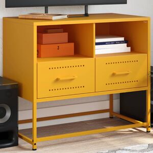 Latitude Run Vidaxl TV stand 68 x 39 x 60.5cm steel Mustard 68cm Image