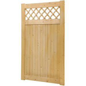 Lark Manor Castano Garden Wood Fence Gate Yellow 150cm H x 90cm W x 2.3cm D Image