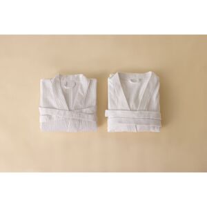 Surrey Down Spa 100% Cotton Velour Mid-Calf Bathrobe with Pockets White XL Image