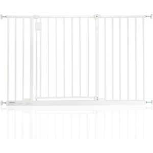 Latitude Run Extra Wide Hallway Dog Gate, Pressure Fit Pet Gate, Puppy Safety Barrier for Hallways and Wide Spaces, Easy Installation White 116-121 cm Image