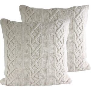 August Grove Boan Cotton Cushion with Filling Cream 55cm H X 55cm W X 16cm D Image