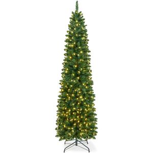 VeryMerry 'Aspen' Christmas Tree with 400 Built-In Warm White LED Lights - 7FT Green Image