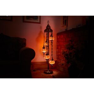 Latitude Vive Karlie 124cm Traditional Floor Lamp Red/Orange 124cm H X 30cm W X 30cm D Image