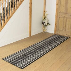 Marlow Home Co. Ainsley Tufted Black Hallway Runner Rug Black Runner 300cm x 70cm Image