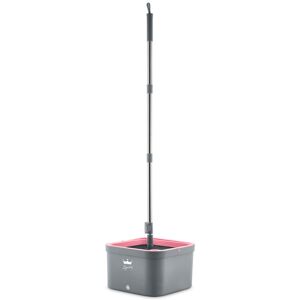 Swan x Lynsey SWFC1002QOCN Turbo Spin Mop with Rinse and Spin Cycle, 2.5L Clean Water Tank, 2.5L Dirty Water Tank, Collapsible Handle, Microfibre Pad 19cm H X 31.5cm W X 31.5cm D Image