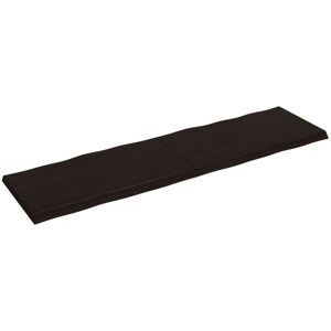 Alpen Home Table Top Solid Wood Oak Dark Brown 6cm H x 220cm W x 60cm D Image