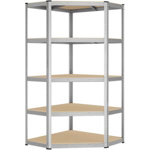 Borough Wharf Alandis Metal Height -Adjustable Shelving Unit Silver 180cm H x 90cm W x 90cm D Image