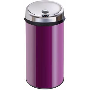 Symple Stuff Ladson Steel Motion Sensor Rubbish Bin Purple 42L Image
