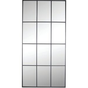 Ebern Designs Brynslee Metal Framed Leaning Full Length Mirror in Dark Grey Charcoal Grey 200cm H X 100cm W X 2.5cm D Image