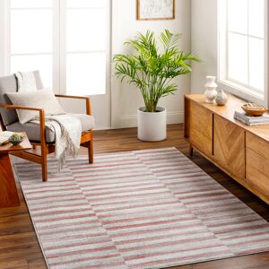Metro Scandi Modern Boho Coral Area Rug Ivory;Burgandy;Dusty Pink;Light Gray;Light Slate Rectangle 200 x 275cm Image