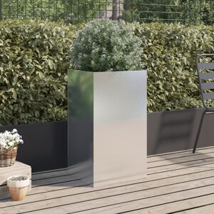 Latitude Run Planter Steel Silver 75cm H x 42cm W x 38cm D Image