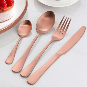 Latitude Run Abdulnasir 16 Piece Stainless Steel Cutlery Set , Service for 4 Rose Gold 16 Image
