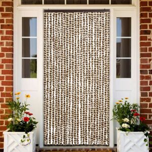 Alpen Home Birchanger Insect Track Insert Room Darkening Thermal Door Curtain Beige/Brown 100cm Width x 220cm Drop Image