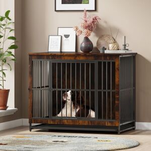 Archie & Oscar Solid Wood Dog House Brown Small (10-20lbs);Large (50-95lbs);Medium (9-22kg) Image