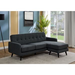 Zipcode Design Bever Modular Corner Sofa Dark Grey 80cm H X 195cm W X 141cm D Image