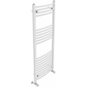 Belfry Heating Cano Curved Heated Towel Rail Radiator Bathroom Ladder Warmer White 120cm H x 50cm W x 5.2cm D Image