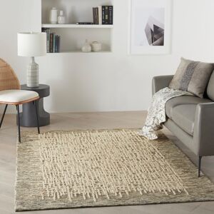 Rio Almine Hand Loomed Wool Beige Rug Beige Rectangle 160 x 221cm Image