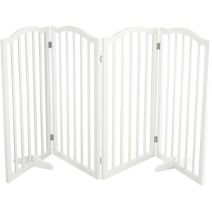 Latitude Run Wood Free Standing Pet Gate White 82cm H X 184cm W X 1.8cm D Image