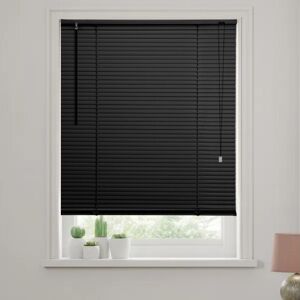 Symple Stuff PVC Plain Indoor Venetian Blind Black 213 cm L x 90 cm W Image