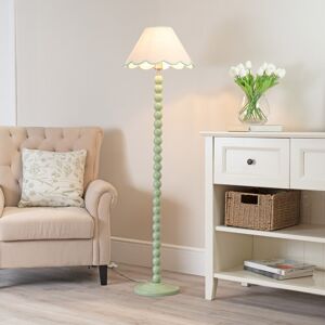 Heritage Hues Bobbles 144cm Traditional Floor Lamp White/Green/Sage Green 144cm H X 39cm W X 39cm D Image