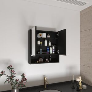 Latitude Run Judson Wall Bathroom Cabinet Black 60cm W X 14cm D Image