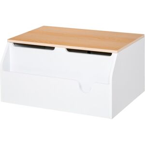 Isabelle & Max Kids Toy Storage Bench White 30cm H X 58cm W X 43cm D Image