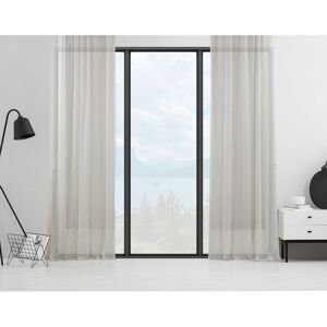 Noine Home Deco Polyester Sheer Curtain Panel Pair Panel White 130cm Width x 475cm Drop Image