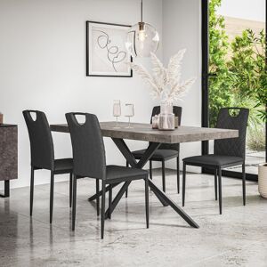 Latitude Run Beaudreult 6 - Person Dining Set Grey/Black/Charcoal 6 Image