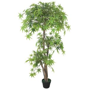 Leaf Palm Floor Tree in Pot Green 150cm H X 60cm W X 60cm D Image