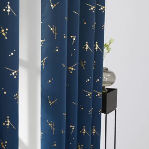 Fairmont Park Bertie Room Darkening Thermal Curtains Navy Blue Width 117 x Drop 229 cm Image