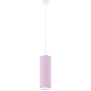 17 Stories Avaia 1 - Light Single Cylinder Pendant White/Light Violet 35cm H X 15cm W X 15cm D Image