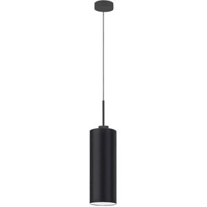 17 Stories Avaia 1 - Light Single Cylinder Pendant Black/Black 35cm H X 15cm W X 15cm D Image