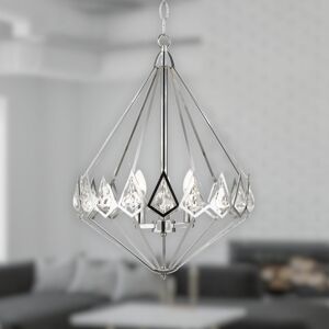 Canora Grey Broussard 3-Light Geometric Pendant Polished Chrome 65cm H X 41.5cm W X 41.5cm D Image