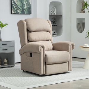 Rosalind Wheeler Eldin 92cm Wide Velvet Lift Assist Standard Recliner Recliner Beige 110cm H X 92cm W X 95cm D Image