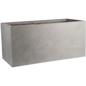 HORTICO Frostproof, Concrete Effect Garden Planter Pot with Drainage Holes Grey 30cm H x 60cm W x 30cm D Image