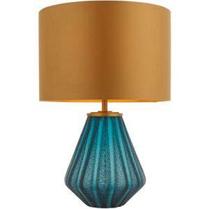 Fairmont Park Natoas 53Cm Turquoise Glass Table Lamp Blue 53cm H X 36cm W X 36cm D Image