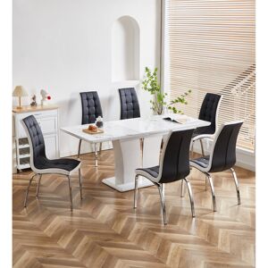 Metro Braulio 6 - Person Dining Set Black/Silver 6 Image