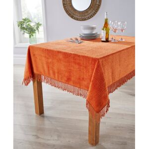 Latitude Run Lunado 100% Cotton Tablecloth Russet 90" W x 54" L Image