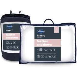 Silentnight Duck Feather and Down Anti Allergy 10.5 Tog Duvet and Pillow Set White Kingsize Image