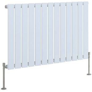 Belfry Heating Shonta Horizontal Single Flat Panel Radiator Gloss White 60cm H x 88.4cm W Image