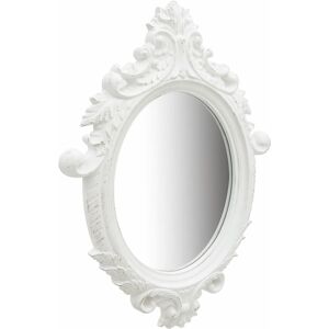 Astoria Grand Ginn Oval Framed Wall Mounted Accent Mirror White 76cm H X 56cm W Image
